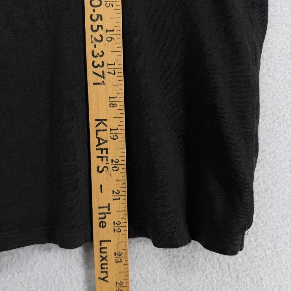 EILEEN FISHER Top PM Slub Organic Cotton Jersey Scoop Neck Long Sleeve Black - Picture 10 of 12